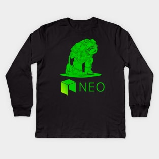 Neo Crypto Neocoin Token Neo Cryptocurrency coin token Kids Long Sleeve T-Shirt